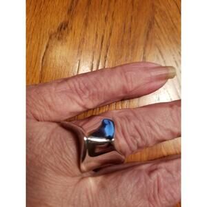 Wave sterling silver ring size 7.5 J100324